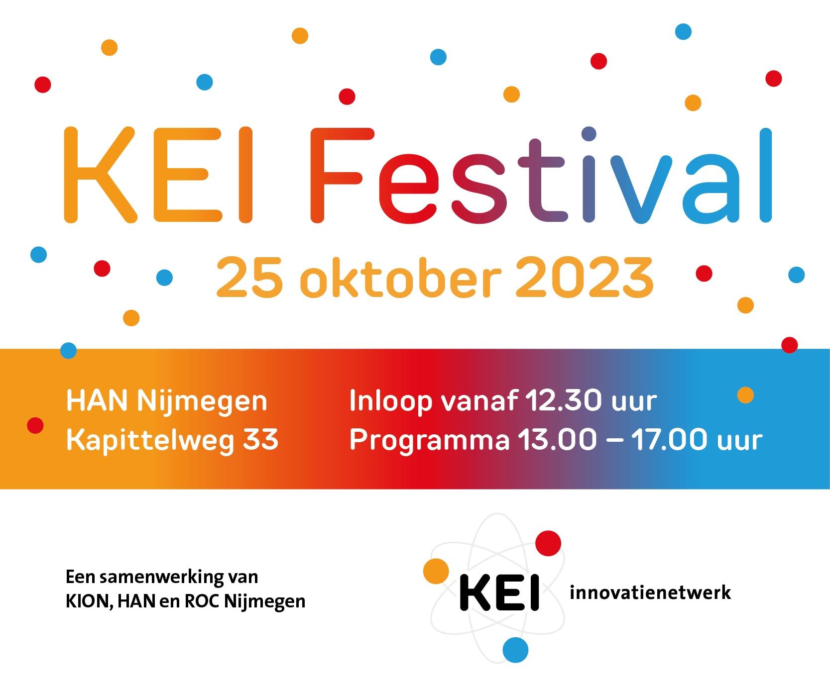 Kom naar het KEI Festival op 25 oktober